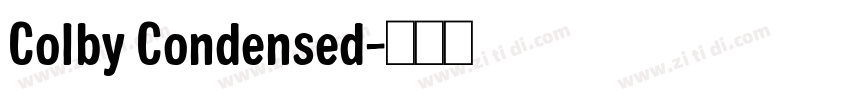 Colby Condensed字体转换